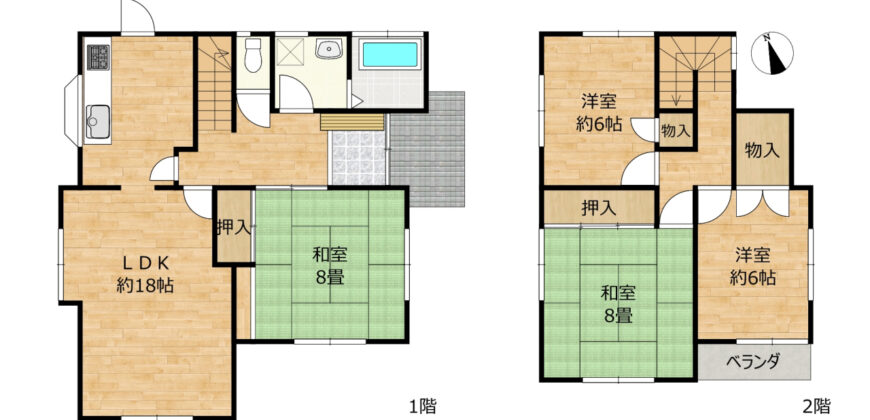 Casa à venda em Tokushima, Kamiyamachi por ¥46,000/mês