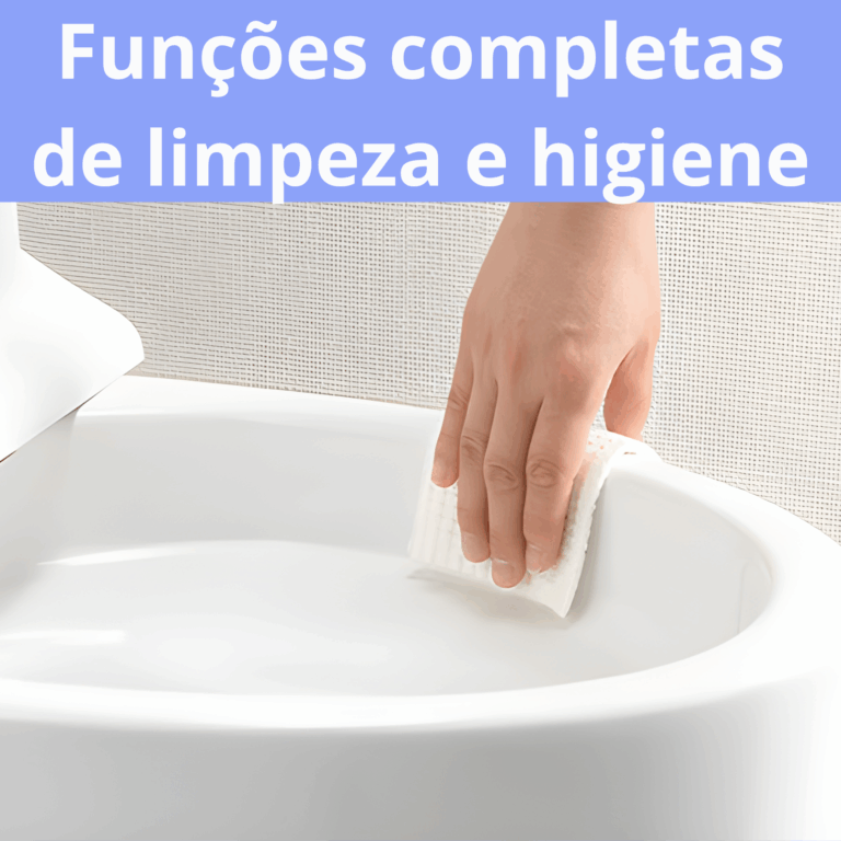 Com o design sem bordas e o uso da cerâmica Aqua Ceramic, a limpeza do vaso sanitário fica muito mais fácil e rápida.