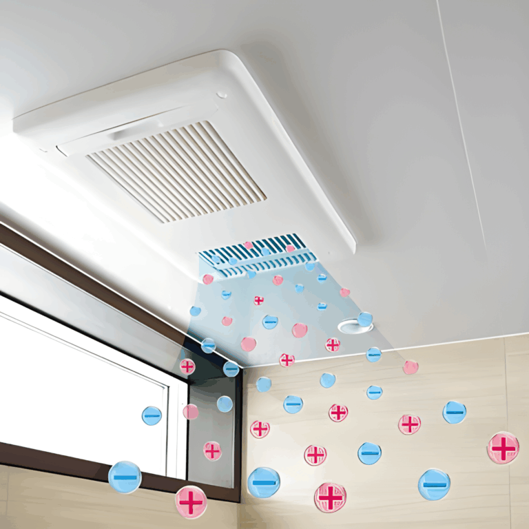 O sistema de ventilação, secagem e aquecimento com tecnologia Plasmacluster ajuda a reduzir o mofo no banheiro e neutralizar odores em roupas durante a secagem, tornando o ambiente muito mais confortável.
