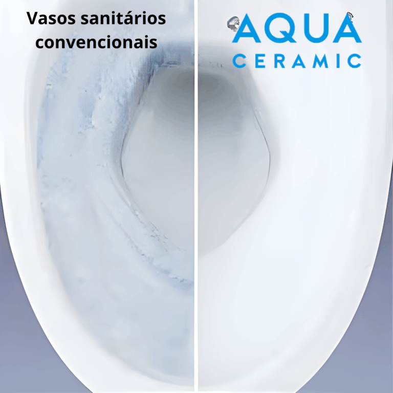 Este vaso sanitário é feito com uma cerâmica especial que remove facilmente tanto a sujeira quanto as manchas mais difíceis de água, tornando a limpeza muito mais simples.